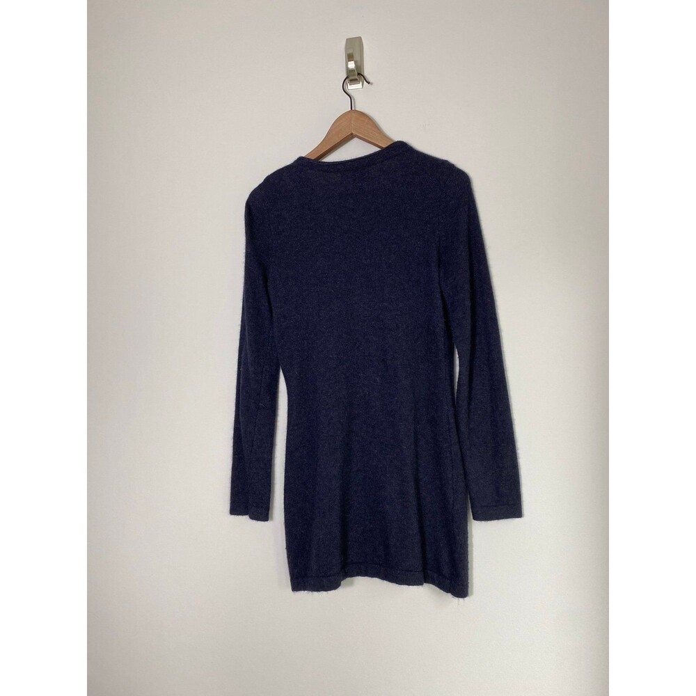 Fenn Wright Manson Navy Blue Longline Angora Wool Cardigan - Size L - Picture 2 of 6